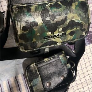 League Hybrid Crossbody In Signature Canvas With Camo Print